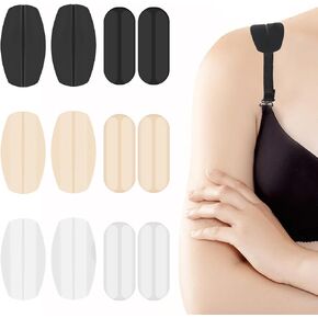 6 Pairs Bra Strap Gel Pads Silicone Bra Strap Cushions Bra Strap Holders for Slipping Ease Shoulder Discomfort Slip Shoulder Pads Shoulder Protectors Pads Bra Strap Gel Pads for Bra Straps(2 Sizes)