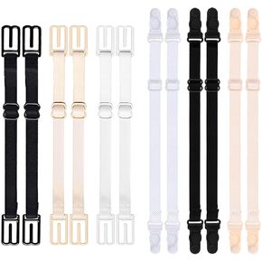 12 PCS Bra Strap Holders for Slipping Bra Strap Clips Elastic Straps Adjustable Bra Band Women's Non-slip Elastic Bra Strap Extender Keep Bra Straps In Place Extender Bra Accessories