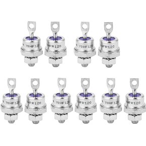 Spiral Rectifier Diode, 5 Pairs Chassis Stud Mounting Diode, Stud Diode Pair Iron Base for Battery Charging Motor Control Power Supply Welder Machine Control