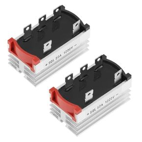 3 مرحلة من الجسر مقوم ، 50 AMP 1200V AC إلى DC عالي الطاقة المقوم للسيليكون الكامل الصمام الثنائي 5 وحدة مقوم الطرفية مع غرفة التبديل