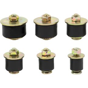 6pcs توسيع توسيع المطاط ، 3/4 "7/8" 1 "1-1/8" 1-1/4 "1-3/8" قابس تجميد تلقائي ، توسيع السيارات القابلة للتوسيع القابلة للتوسيع ، مجموعة المقابس المطاطية ، حجم ثقب الحجم: 3/4 "~ 1-1/2" (19 مم ~ 38mm)