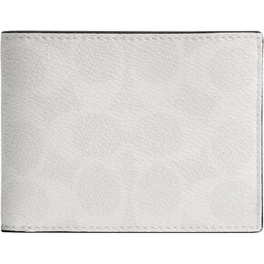 Coach Men's Slim Billfold Accessory-Travel Wallet, Chalk/White