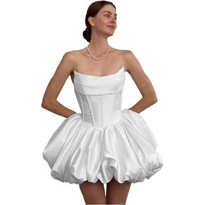 Simple Tulle Short Wedding Dresses for Bride Elegant Spaghetti Straps Tea Length Bridal Shower Dress for Women