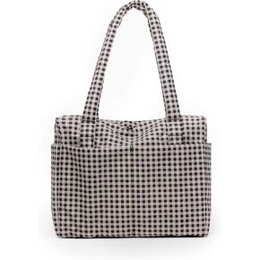 BAGGU Small Cloud Carry-On - Black & White Gingham