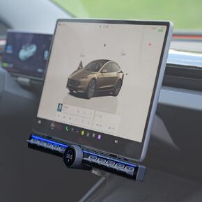 Under Screen Physical Button with Ambient Lighting for 2020-2024 Tesla Model Y/2020-2025 Model 3 Multiple Function Control Button (No Battery)