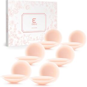 Nipple Covers for Women,6 Pairs Reusable Adhesive Silicone Bra Pasties for No Show Strapless Dress
