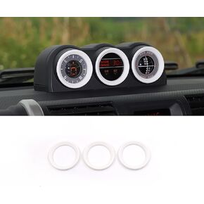 Compass Decorative Fit for FJ Cruiser Frame Triptych Combination Compass Sticker FJ Dashboard Compass Car Styling Interior(White)