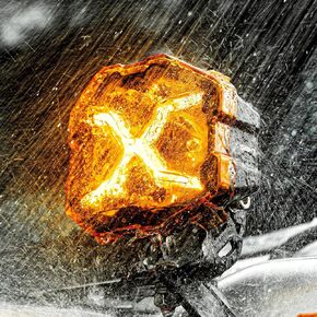 Novsight 4 بوصة LED PODS-X Series Off Road Driving Light مع DRL الأصفر ، وأضواء اللوحات الساطعة الفائقة مع غطاء العنبر ، وأضواء الضباب على الطرق الوعرة للشاحنات Jeep Ford UTV ATV ، ضمان لمدة عامين ، زوج