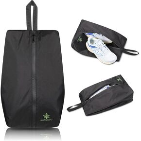 Smell Proof Shoe Bag - Athletic Soccer & Golf Shoe Bag for Smelly Cleats and Gym Shoes | Durable, Water-Resistant, and Easy to Clean (Black, One Size)