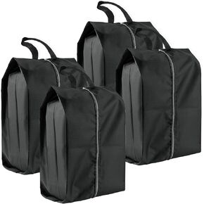 Shoe Bags for Travel, 4 Pack Extra Durable Travel Shoe Bags for Storage and Packing, Reusable Water-proof Shoe Bag with Smooth Zipper, Portable Travel Essentials