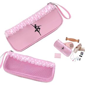 Dance Bag for Girls 4-6, 7-8, 10-12 Ballet Pointe Shoe Bag with Zipper Toddler Dance Shoe Bag