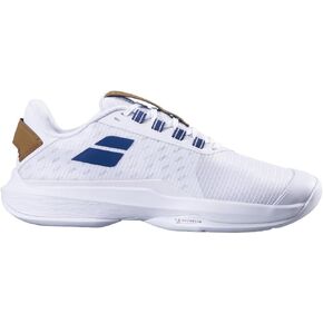 Babolat Men's Jet Tere 2 All Court Wimbledon Limited Edition Tennis Shoes (White/Blue Navy)