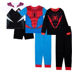 Marvel Boys' 6-Piece Snug-fit Cotton Pajama Set, Soft & Cute for Kids