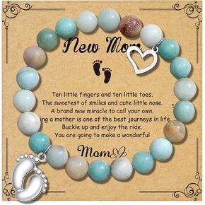 Vanleonet New Mom Bracelet Mothers Day Gifts for Mom Pregnancy Gifts For First Time Moms,Gender Reveal Gift Ideas