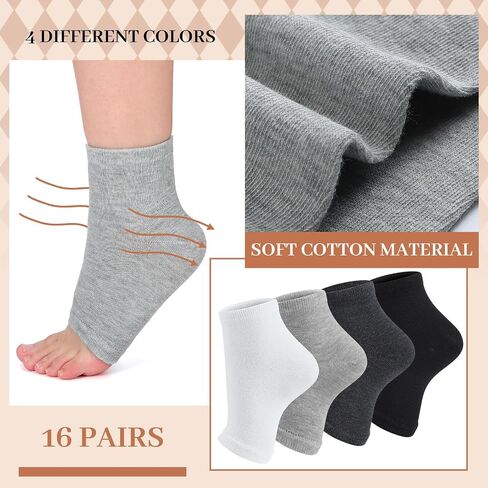 16 Pairs Cotton Toeless Socks Pedicure Socks Flip Flop Open Toe Socks Toeless Yoga Socks for Women Men in Saudi Arabia