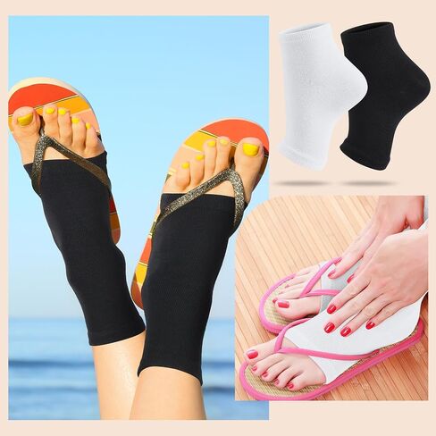 16 Pairs Cotton Toeless Socks Pedicure Socks Flip Flop Open Toe Socks Toeless Yoga Socks for Women Men in Saudi Arabia