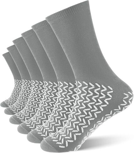 Taiyin 6 Pair Double Sided Tread Non Slip Socks Safety Socks Slip Stopping Safety Fall Prevention for Bariatric in Kuwait