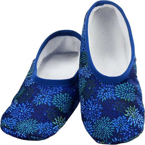 Snoozies Skinnies Slipper Scleper Slippers ، قابلة للطي للنساء ، الجوارب غير المنزلق للسفر والداخل - Daisy مشرق in Saudi Arabia