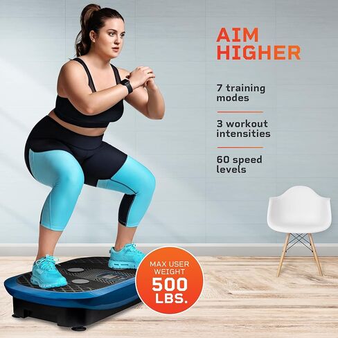 جهاز تمرين لوحة الاهتزاز LifePro RelaxaVibe - منصة اهتزاز لتعزيز الدورة الدموية والتمثيل الغذائي - آلة اهتزاز أنيقة في غرفة المعيشة - لوحة اهتزاز لكامل الجسم مع مسند مسخن in Kuwait