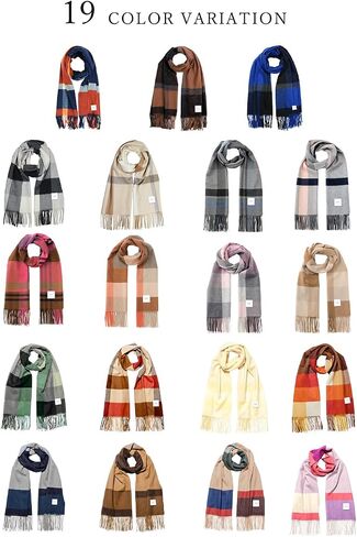 20 colors 100% finest cashmere plaid stole ladies large thick B0114B in Saudi Arabia