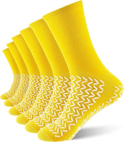 Taiyin 6 Pair Double Sided Tread Non Slip Socks Safety Socks Slip Stopping Safety Fall Prevention for Bariatric in Kuwait