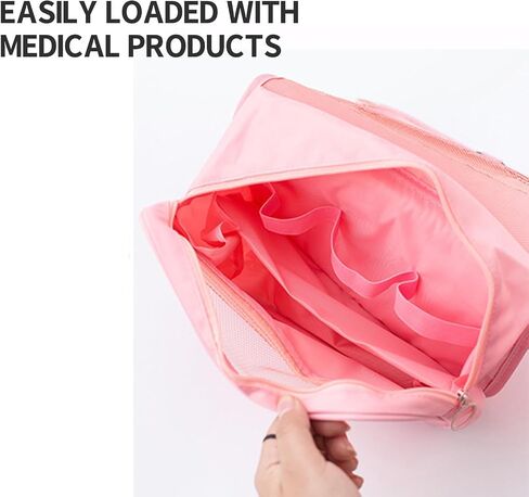 Exquisite Travel Bag for Ostomy and Colostomy Supplies - The Ultimate Choice for Post - Surgery Individuals, Featuring Hanging Setup and Stylish Covers Tailored for Women (Pink) in Saudi Arabia