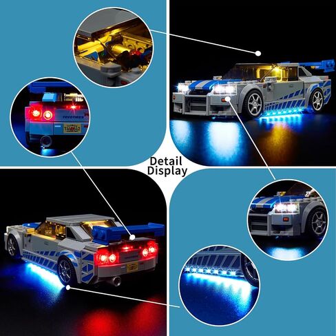 BrickSoul Led Light Kit for Lego Back to The Future, Compatible with 10300 Building Set Lego Light Kit, Light Up Legos 10300 - NO Lego Blocks Set (Standard RC Sound Version) in Kuwait