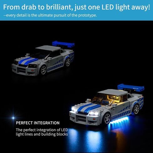 BrickSoul Led Light Kit for Lego Back to The Future, Compatible with 10300 Building Set Lego Light Kit, Light Up Legos 10300 - NO Lego Blocks Set (Standard RC Sound Version) in Kuwait