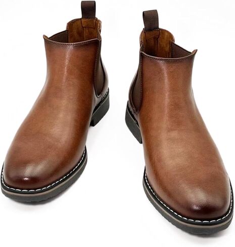 Finishing & Sewing Men's Chelsea Boots, Smart Casual Slip On Ankle Boots in Saudi Arabia