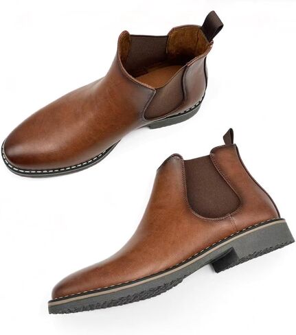 Finishing & Sewing Men's Chelsea Boots, Smart Casual Slip On Ankle Boots in Saudi Arabia