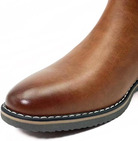 Finishing & Sewing Men's Chelsea Boots, Smart Casual Slip On Ankle Boots in Saudi Arabia