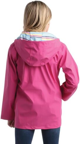 Pink Platinum Girls' Rain Jacket - Wind and Water Resistant Hooded Slicker Jacket - Lightweight Raincoat for Girls (7-16) in Kuwait