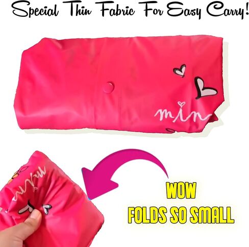 Disney Girls' Minnie Mouse Pink Hooded Rain Slicker in Kuwait