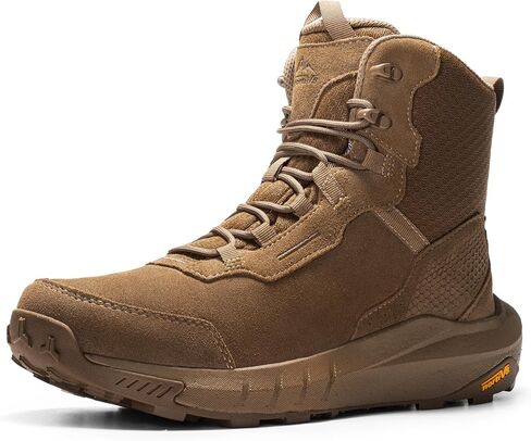 Nortiv 8 Men's Tactical Work Boots Boots Cushion Sole Lightweight Leather Combat Boots with Arch Support Non Slip Mitulecycle Boots Hydrorange in Kuwait