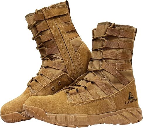 Lightweight Military Tactical Combat Boots Men Outdoor Hiking Desert Army Boots Breathable Male Jungle Shoes Man Side Zipper in Saudi Arabia