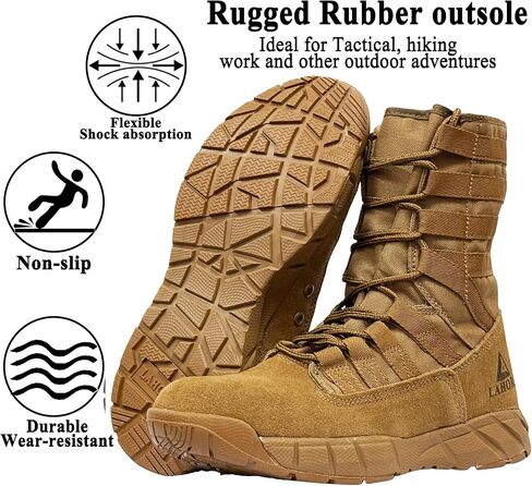 Lightweight Military Tactical Combat Boots Men Outdoor Hiking Desert Army Boots Breathable Male Jungle Shoes Man Side Zipper in Saudi Arabia