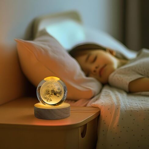 YU FENG 3D Carved Cat Crystal Ball with Luminous Base for Cat Lovers 2.36 Inches in Saudi Arabia