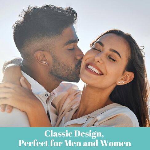 Hypoallergenic Flat Back Earrings for Women - 925 Sterling Silver Earrings for Sensitive Ears - Cartilage Earring Helix Conch Tragus Piercing Flatback Cubic Zirconia Earring Set Studs Men 2/3/4/5mm in Saudi Arabia