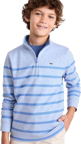 vineyard vines Boys' Breton Stripe Saltwater Quarter-Zip in Saudi Arabia
