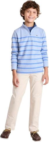 vineyard vines Boys' Breton Stripe Saltwater Quarter-Zip in Saudi Arabia