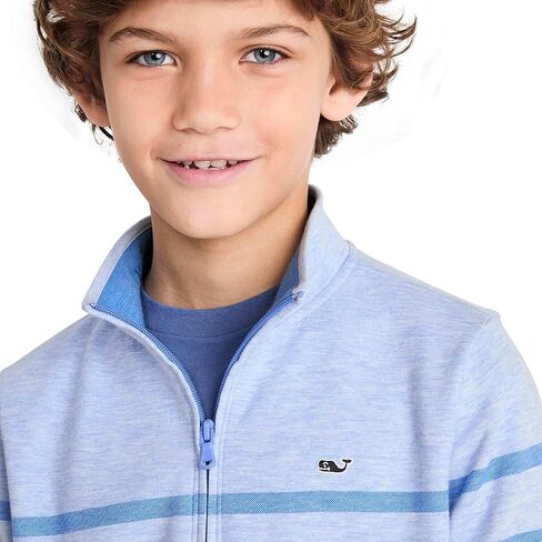 vineyard vines Boys' Breton Stripe Saltwater Quarter-Zip in Saudi Arabia