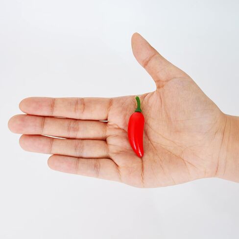 60pcs Simulation Artificial Lifelike Small Chili Fake Vegetable Red Yellow Green Pepper for Home Kitchen Decoration (Multi Color) in Kuwait