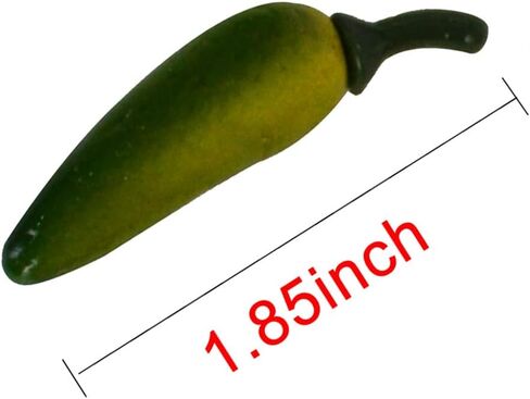 60pcs Simulation Artificial Lifelike Small Chili Fake Vegetable Red Yellow Green Pepper for Home Kitchen Decoration (Multi Color) in Kuwait