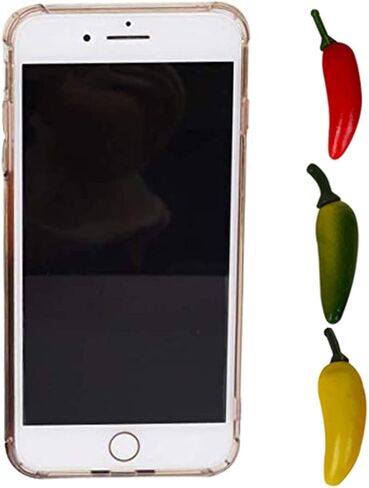 60pcs Simulation Artificial Lifelike Small Chili Fake Vegetable Red Yellow Green Pepper for Home Kitchen Decoration (Multi Color) in Kuwait