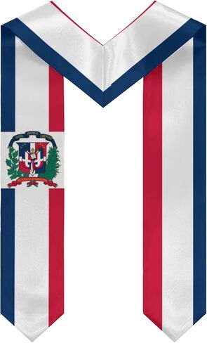 Country Flag Graduation Stole Class of 2025 V Shape Graduation Sash for High School & College Graduates in Saudi Arabia