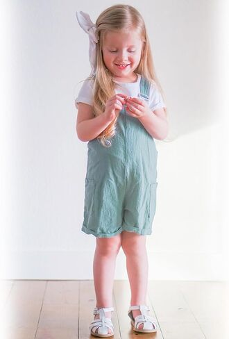 HINTINA Toddler Girl Overalls Shorts Set Casual Summer Outfits Trendy Shortalls Romper with Pockets in Saudi Arabia