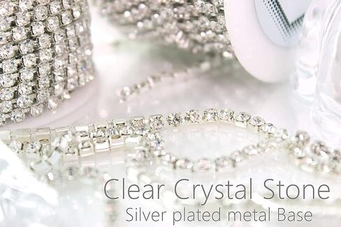 ZAYI 5 Yards 2.5MM Crystal Rhinestone Diamond Chain Trim, Rhinestones Clear Trimming Claw Chain for Crafts, Sewing, DIY, Jewelry, Wedding, Decoration (SS82.5mm, Gold) in Kuwait