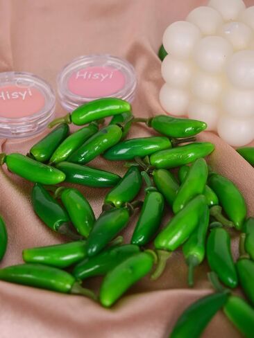 60pcs Simulation Artificial Lifelike Small Chili Fake Vegetable Red Yellow Green Pepper for Home Kitchen Decoration (Multi Color) in Kuwait