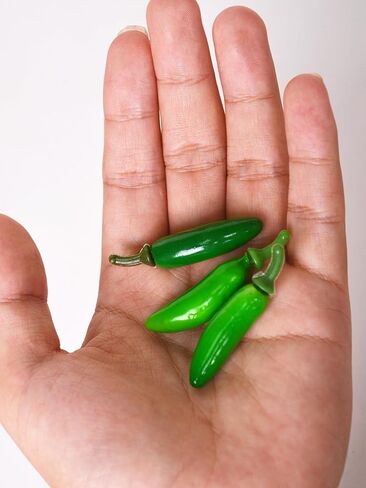 60pcs Simulation Artificial Lifelike Small Chili Fake Vegetable Red Yellow Green Pepper for Home Kitchen Decoration (Multi Color) in Kuwait