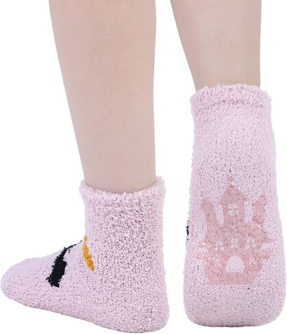 Century Star Fuzzy Socks Slipper Non Slip Grippy Socks for Women Winter Warm Cozy Soft Fluffy with Grips-Hospital in Kuwait